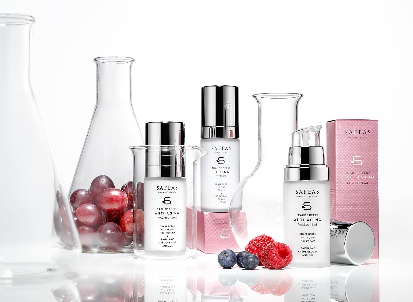 SAFEAS Pflegeprodukte Traube Beere Sachaufnahme Gruppe