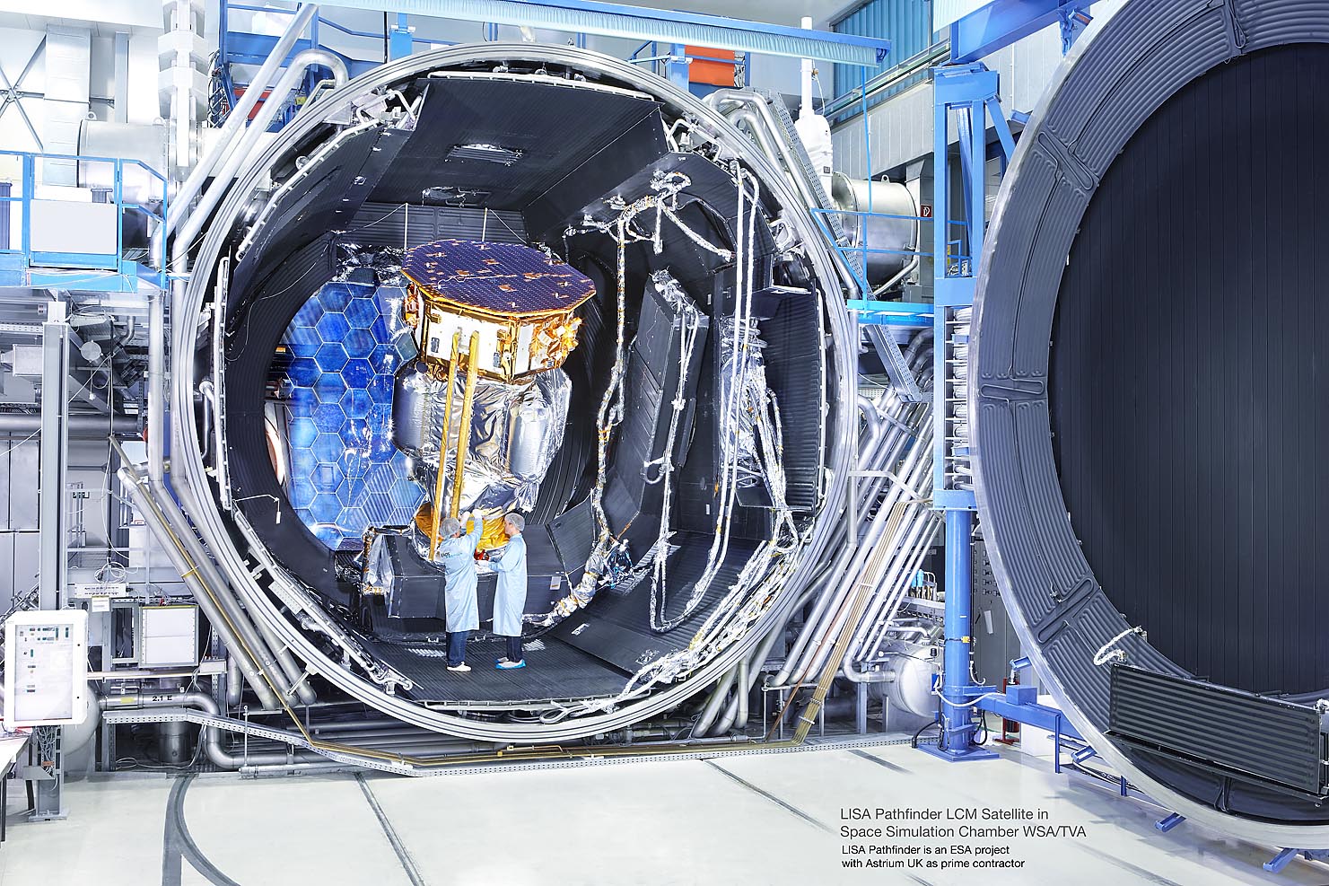 LISA Pathfinder LCM Satellite in Space Simulation Chamber WSA/TVA ASTRIUM